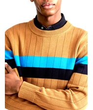 TOMMY HILFIGER TH Pulover cu guler rotund coniac / mono de trestie de zahăr - Pulovere pentru bărbați - 4