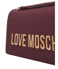 LOVE MOSCHINO BOLD LOVE Geantă de umăr, cu lanț vin - Genți femei - 5