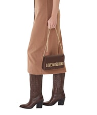 LOVE MOSCHINO SMART DAILY Geantă de umăr mini ciocolată2 - Genți femei - 2