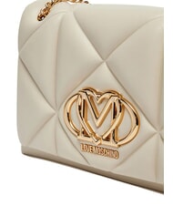 LOVE MOSCHINO EMBOSSED Geantă de umăr / geantă crossbody fildeş - Genți femei - 4