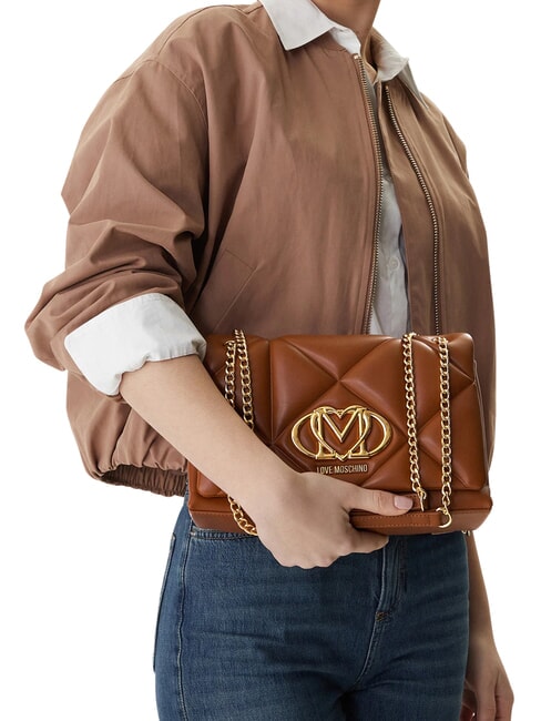 EMBOSSED Geantă de umăr / geantă crossbody castan - Genți femei
