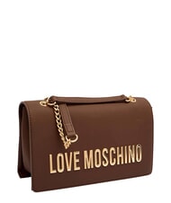 LOVE MOSCHINO BOLD LOVE Geantă de umăr, cu lanț castan - Genți femei - 3