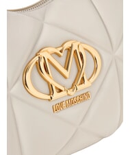 LOVE MOSCHINO EMBOSSED Geantă de umăr fildeş - Genți femei - 5