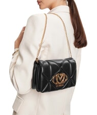 LOVE MOSCHINO EMBOSSED Geantă de umăr mini, cu lanț negru - Genți femei - 2
