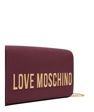LOVE MOSCHINO SMART DAILY Poșetă cu lanț vin - Genți femei - 5