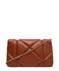 LOVE MOSCHINO EMBOSSED Geantă de umăr mini, cu lanț castan - Genți femei - 4