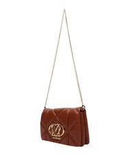 LOVE MOSCHINO EMBOSSED Geantă de umăr mini, cu lanț castan - Genți femei - 3