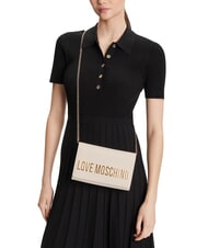 LOVE MOSCHINO SMART DAILY Poșetă cu lanț fildeş - Genți femei - 2