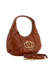 LOVE MOSCHINO EMBOSSED Geantă de m&acirc;nă, cu curea de umăr castan - Genți femei - 2