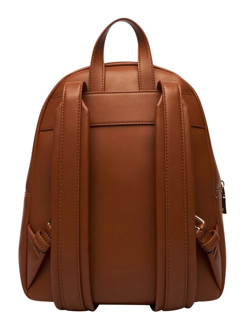 EMBOSSED Rucsac cu buzunar frontal castan - Genți femei