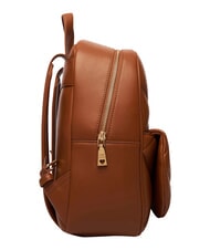 LOVE MOSCHINO EMBOSSED Rucsac cu buzunar frontal castan - Genți femei - 3