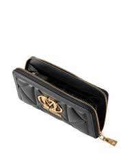 LOVE MOSCHINO EMBOSSED Portofel mare cu fermoar negru - Portofele femei - 3