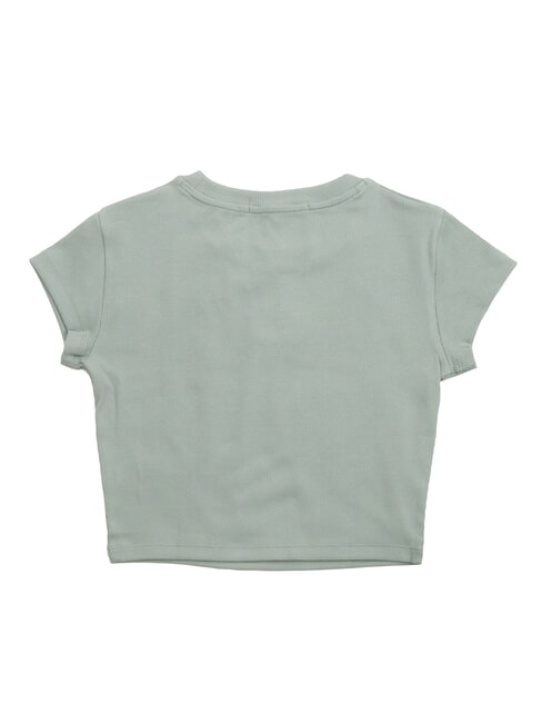 WOVEN LABEL Tricou din bumbac cu m&acirc;necă scurtă gri - tricou