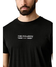 TRUSSARDI BASIC Tricou cu m&acirc;necă scurtă din bumbac negru - tricou - 3