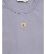 CALVIN KLEIN WASHED WOVEN LABEL Tricou din bumbac cu m&acirc;necă scurtă violet - tricou - 2