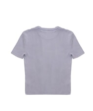 CALVIN KLEIN WASHED WOVEN LABEL Tricou din bumbac cu m&acirc;necă scurtă violet - tricou - 3