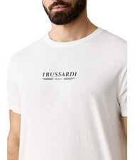 TRUSSARDI BASIC Tricou cu m&acirc;necă scurtă din bumbac alb - tricou - 3