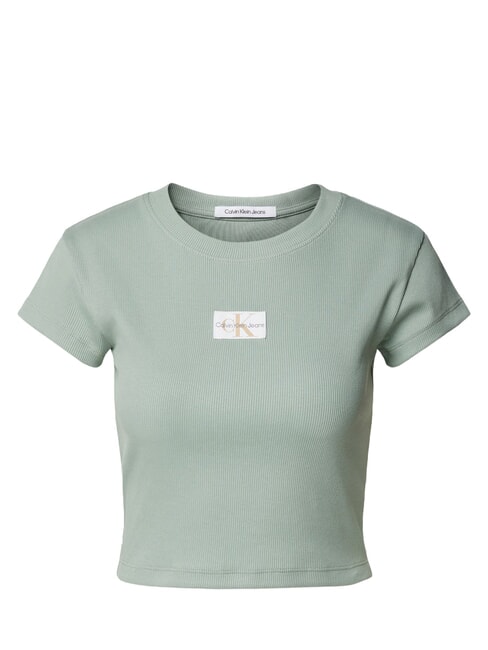 WOVEN LABEL Tricou din bumbac cu m&acirc;necă scurtă gri - tricou