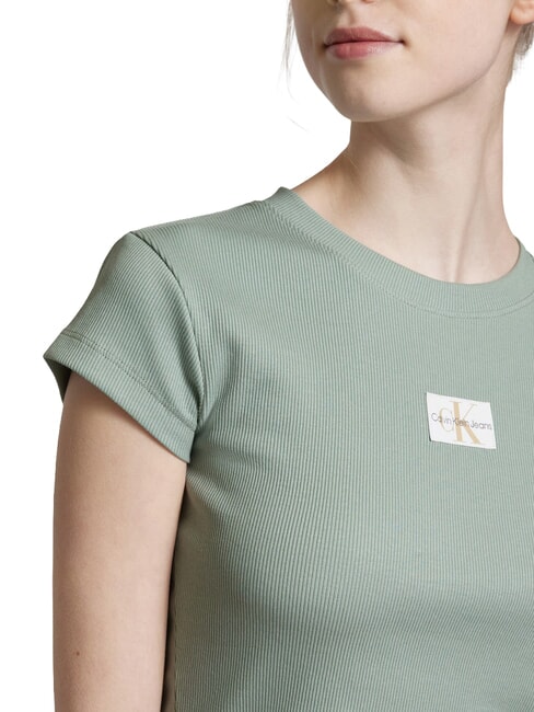 WOVEN LABEL Tricou din bumbac cu m&acirc;necă scurtă gri - tricou