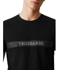 TRUSSARDI DIGITAL LEVRIERO Tricou din bumbac cu m&acirc;necă scurtă negru - tricou - 3