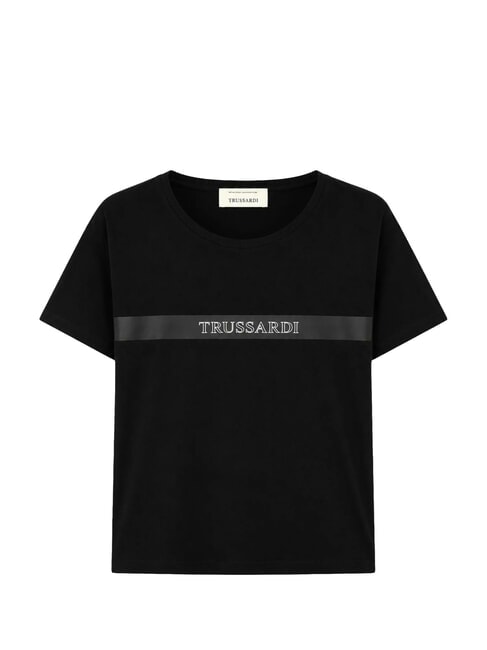 DIGITAL LEVRIERO Tricou din bumbac cu m&acirc;necă scurtă negru - tricou