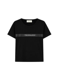 TRUSSARDI DIGITAL LEVRIERO Tricou din bumbac cu m&acirc;necă scurtă negru - tricou - 5