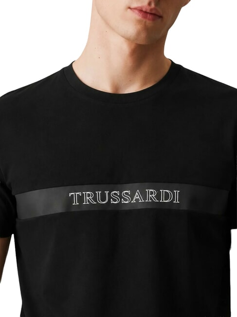DIGITAL LEVRIERO Tricou din bumbac cu m&acirc;necă scurtă negru - tricou