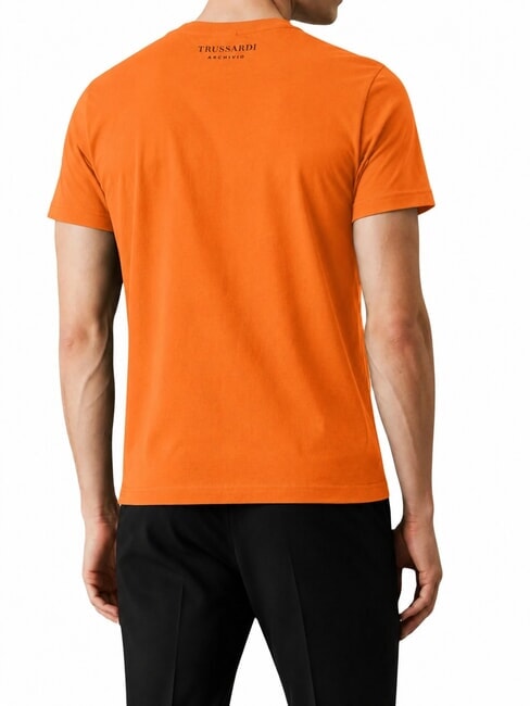 DIGITAL LEVRIERO Tricou din bumbac cu m&acirc;necă scurtă portocale - tricou