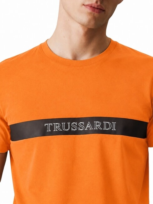 DIGITAL LEVRIERO Tricou din bumbac cu m&acirc;necă scurtă portocale - tricou