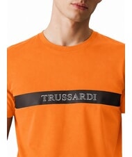 TRUSSARDI DIGITAL LEVRIERO Tricou din bumbac cu m&acirc;necă scurtă portocale - tricou - 3