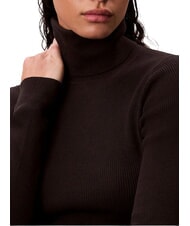 CALVIN KLEIN CK JEANS Pulover cu guler &icirc;nalt, m&acirc;necă lungă ck negru - Pulovere pentru femei - 4