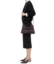 GIANNI CHIARINI AURORA Geantă de m&acirc;nă cu curea de umăr, din piele rubin antic - Genți femei - 5