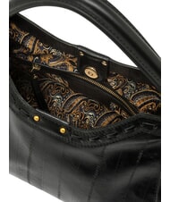 GIANNI CHIARINI AURORA Geantă de m&acirc;nă cu curea de umăr, din piele negru - Genți femei - 4