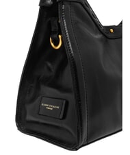 GIANNI CHIARINI AURORA Geantă de m&acirc;nă cu curea de umăr, din piele negru - Genți femei - 5
