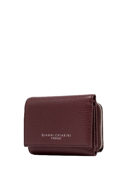 WALLETS GRAIN Portofel mic din piele pietrișată rubin antic - Portofele femei