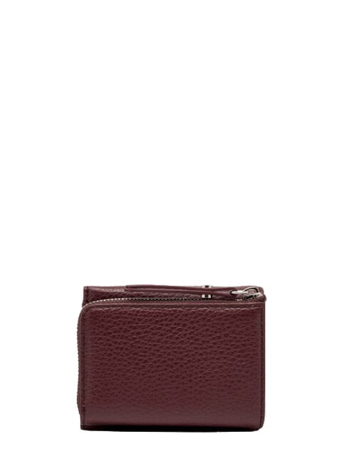 WALLETS GRAIN Portofel mic din piele pietrișată rubin antic - Portofele femei