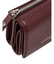 GIANNI CHIARINI WALLETS GRAIN Portofel mic din piele pietrișată rubin antic - Portofele femei - 5