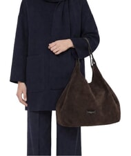 GIANNI CHIARINI DUA Geantă de umăr, piele mocha - Genți femei - 8