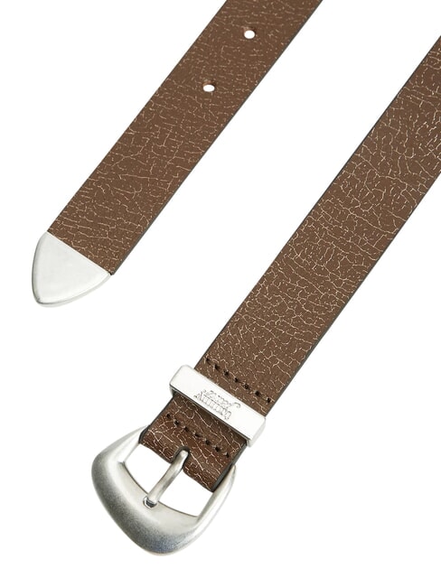 TJW SEASONAL COOL Curea de piele kaki &icirc;nchis de munte - Curele