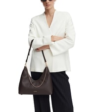 CALVIN KLEIN EMBLEM HW Geantă de umăr argint delicios/antic - Genți femei - 2