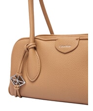 CALVIN KLEIN EMBLEM TRIO Geantă de umăr tanin - Genți femei - 4
