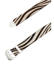TOMMY HILFIGER TJW ZEBRA Curea din piele de ponei h&acirc;rtie de ziar - Curele - 3