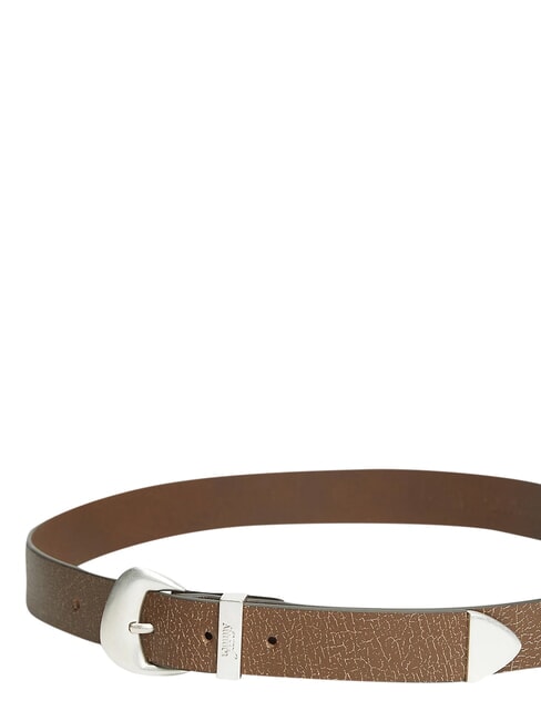 TJW SEASONAL COOL Curea de piele kaki &icirc;nchis de munte - Curele