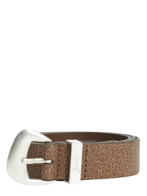 TJW SEASONAL COOL Curea de piele kaki &icirc;nchis de munte - Curele