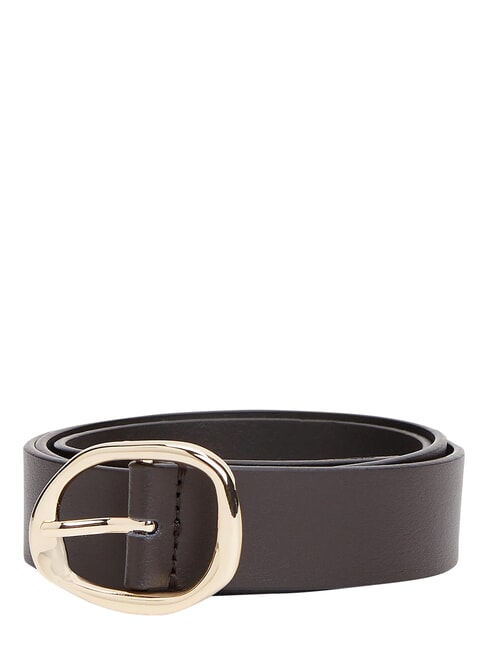 TH SCULPT Curea de piele fondant maro - Curele