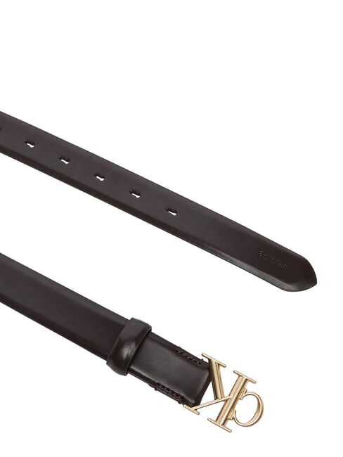 ROUND CK BUCKLE Curea de piele argint delicios/antic - Curele