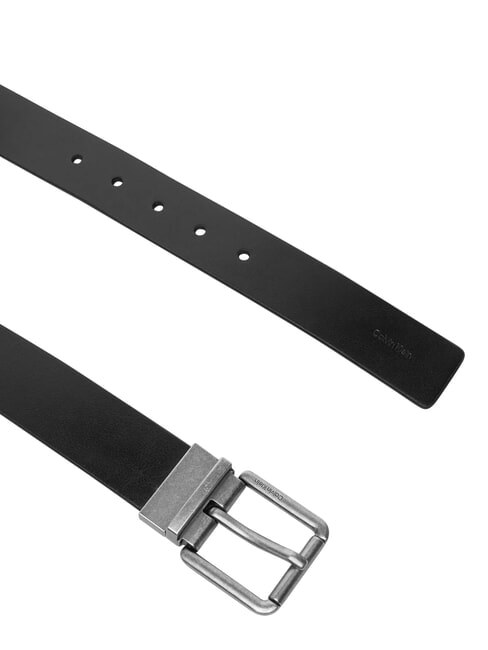 CASUAL ROLLER Curea reversibilă din piele negru/maro &icirc;nchis/antic - Curele