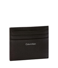 CALVIN KLEIN HARDWARE EMBLEM PEBB Portcard plat din piele argint delicios/antic - Portofele femei - 2