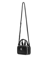 CALVIN KLEIN CONTRAST CK Geantă mini cu curea de umăr pe negru - Genți femei - 4