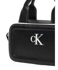 CALVIN KLEIN CONTRAST CK Geantă mini cu curea de umăr pe negru - Genți femei - 5